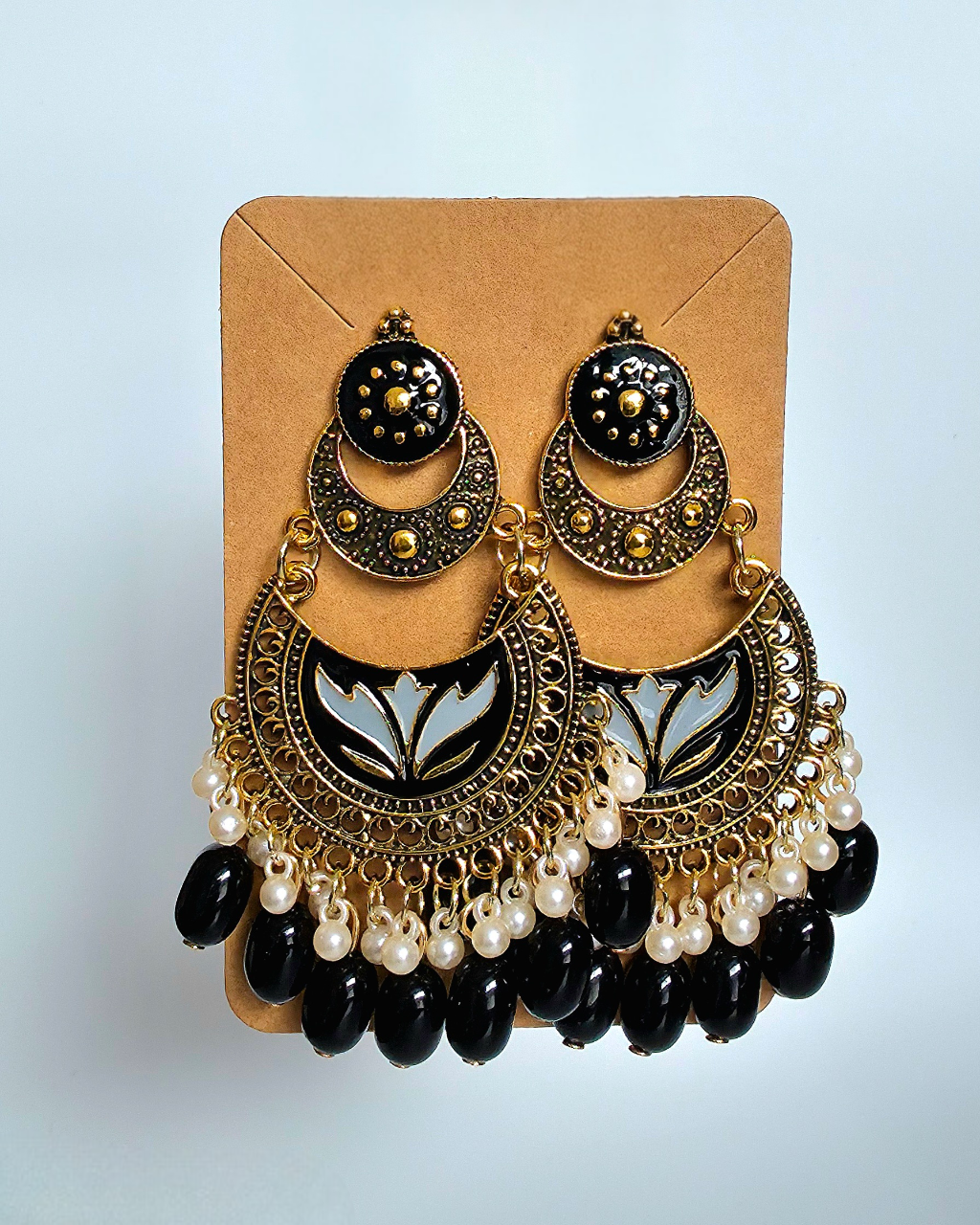 Elegant Black Drop Earring