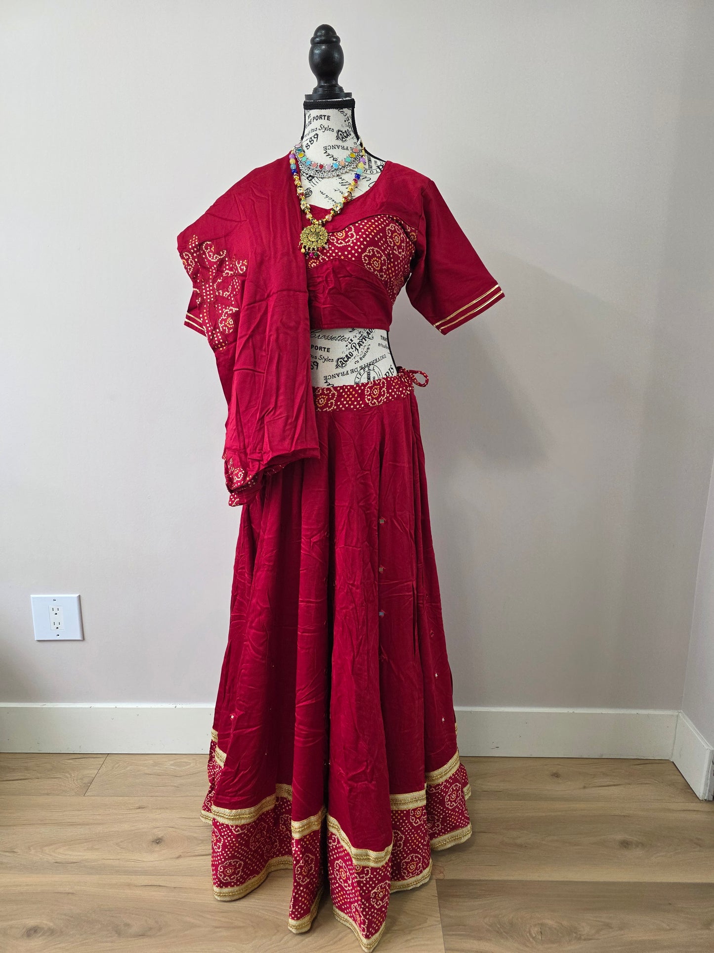 Dark Red Chaniyacholi