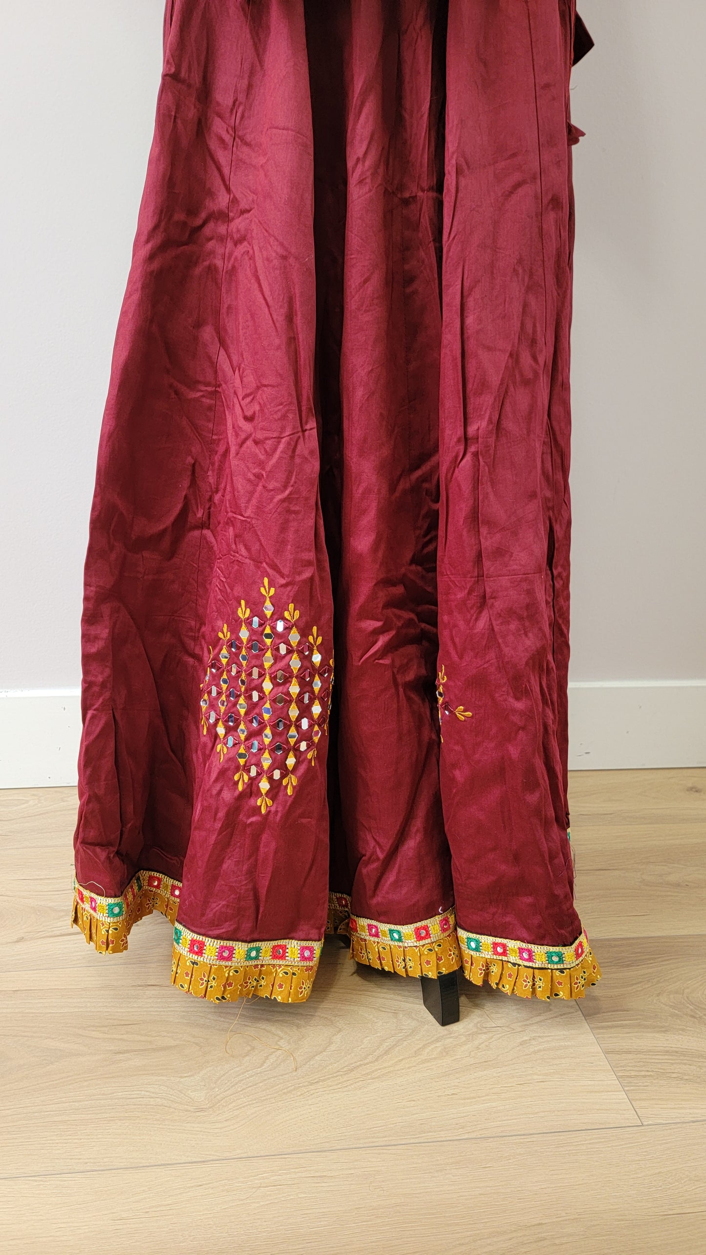 Yellow and Maroon Chaniyacholi