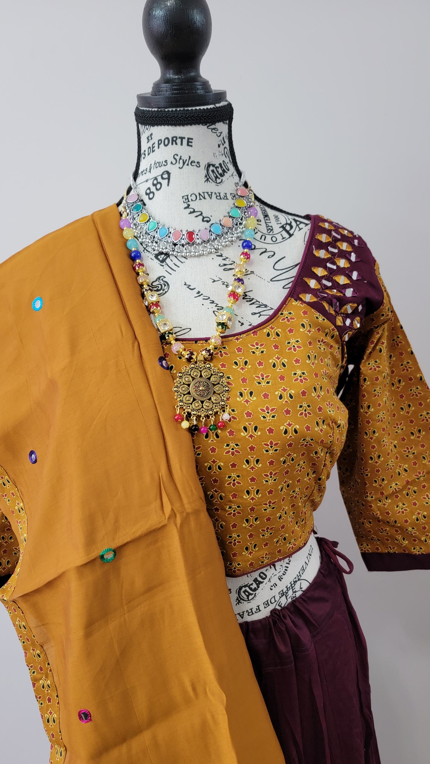Yellow and Purple Chaniyacholi