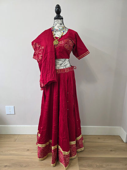 Dark Red Chaniyacholi