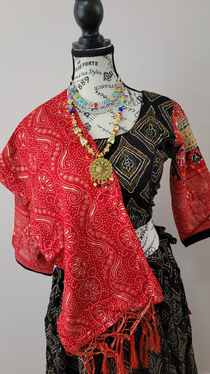 Black and Red Chaniyacholi