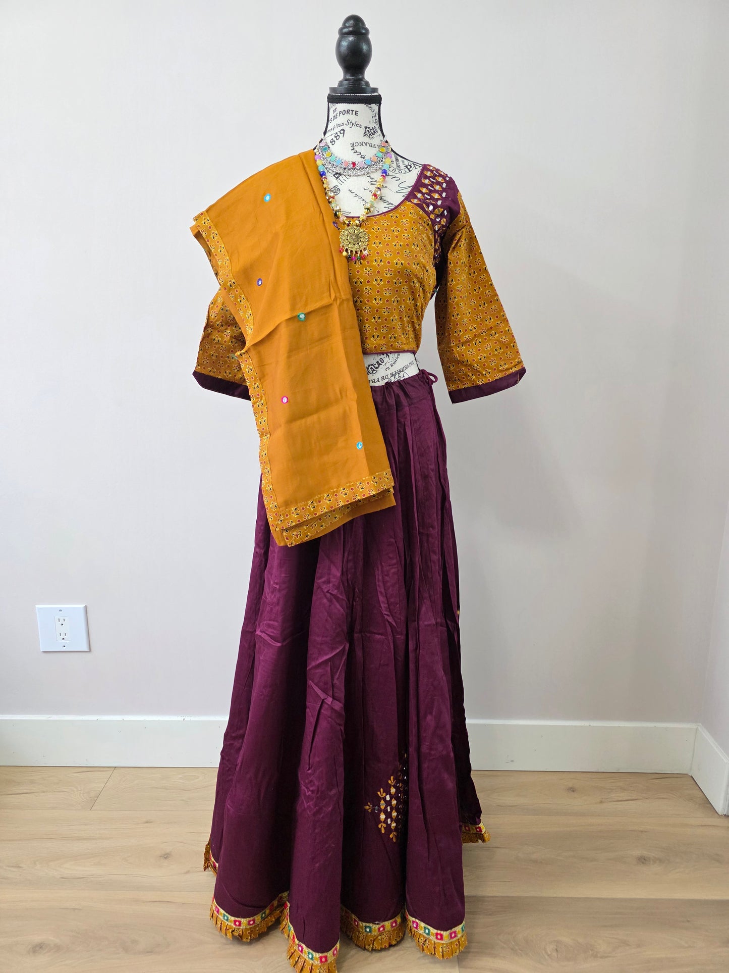 Yellow and Purple Chaniyacholi