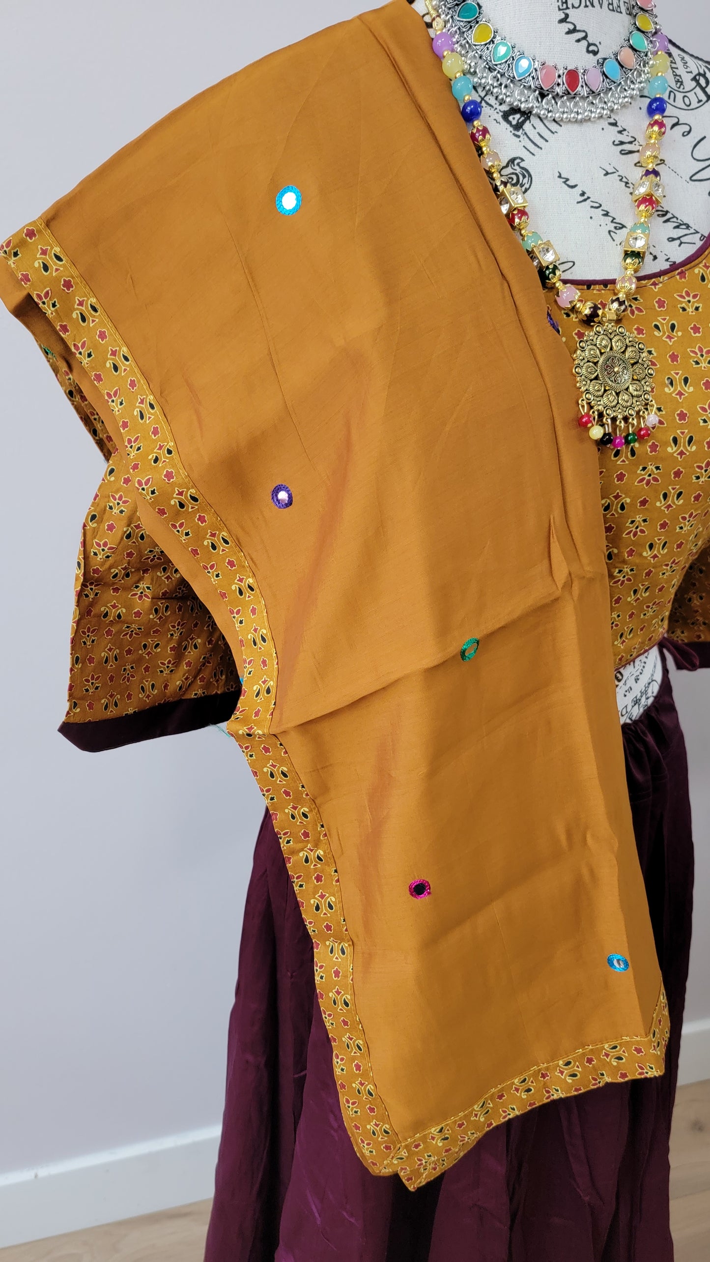 Yellow and Purple Chaniyacholi