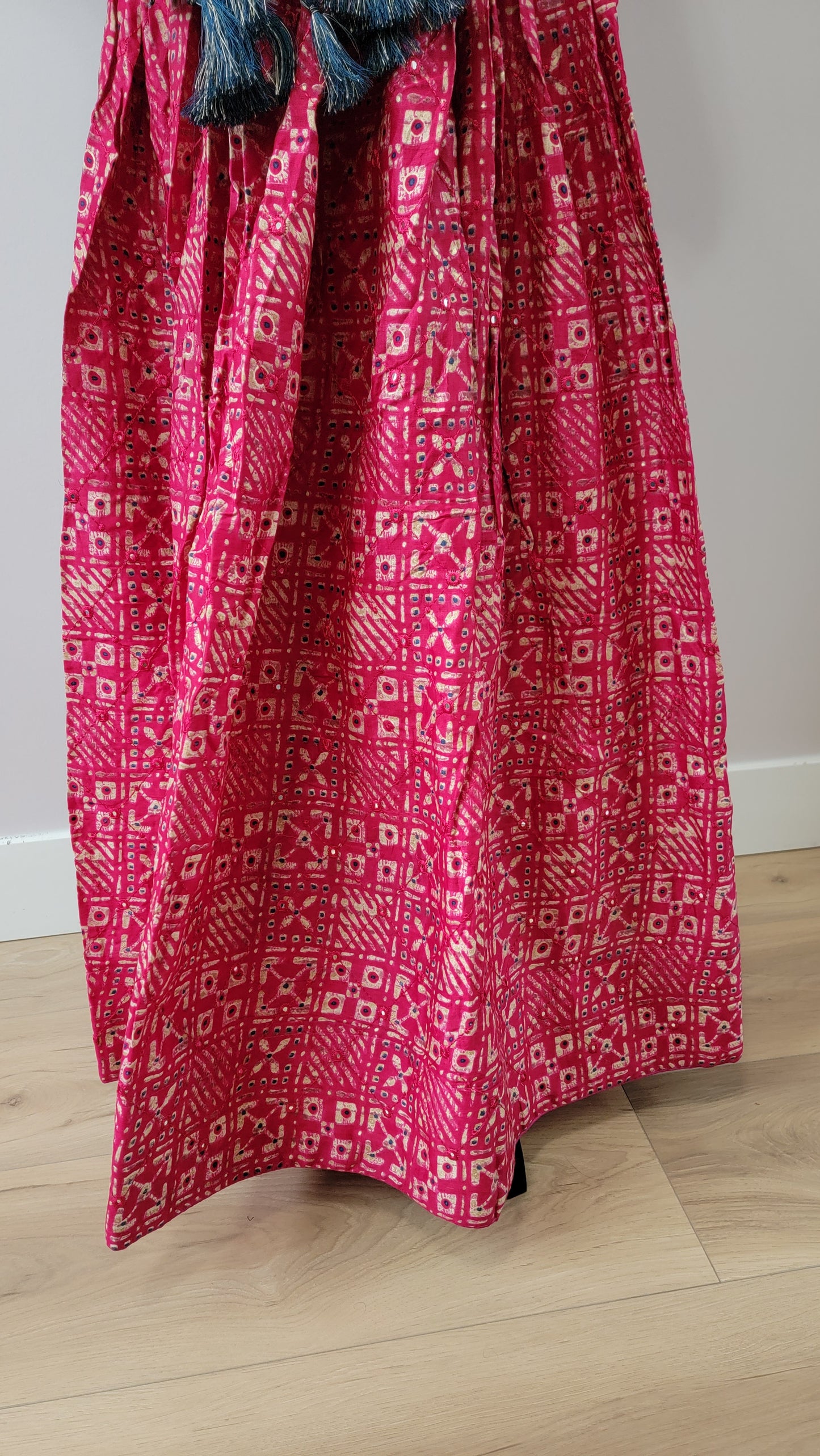 Pink Chaniyacholi with Green Dupatta
