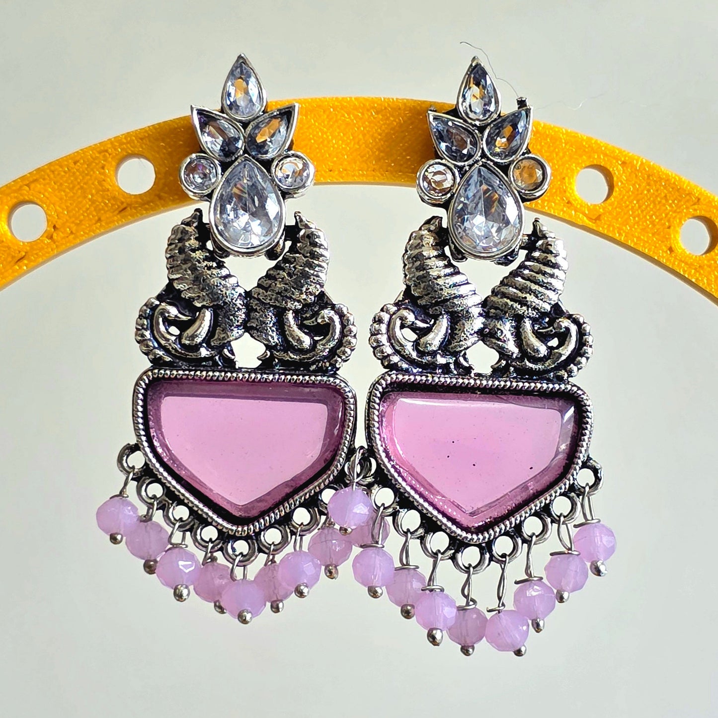 Pink Gem Earring