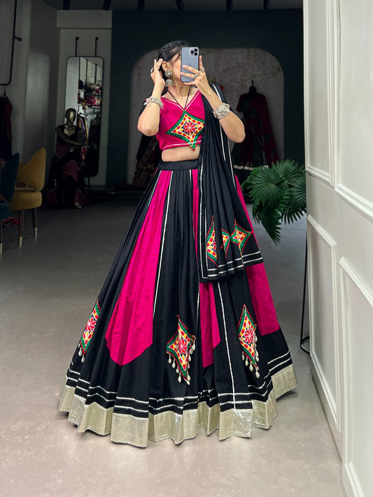 Red and Pink Lehenga with Pink Blouse