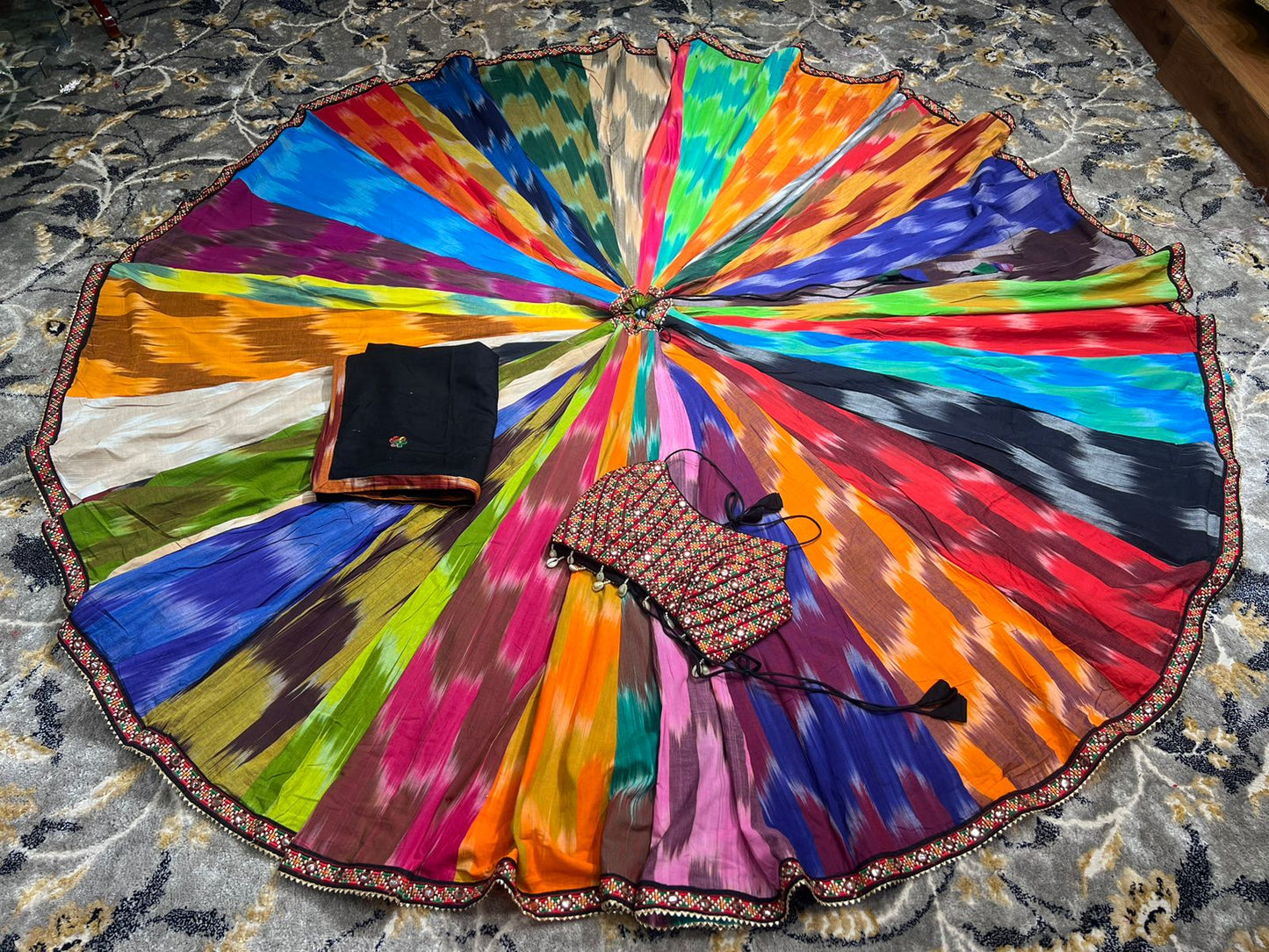 Multicolor Sleeveless Chaniyacholi