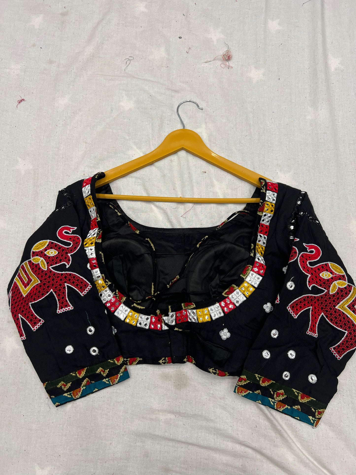 Black Chaniyacholi with Red Dupatta