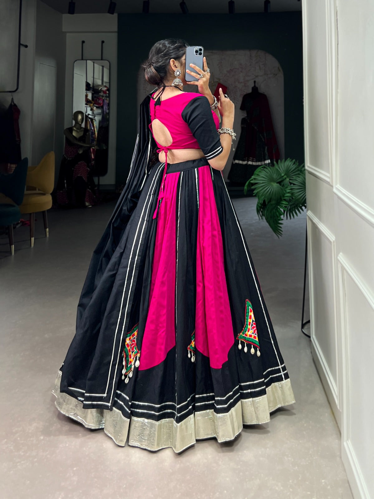 Red and Pink Lehenga with Pink Blouse